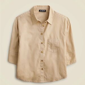 J. Crew Women’s Herringbone Twill Button-up Shirt Size 4 NWT #CD024